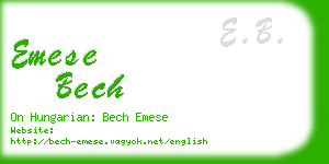 emese bech business card